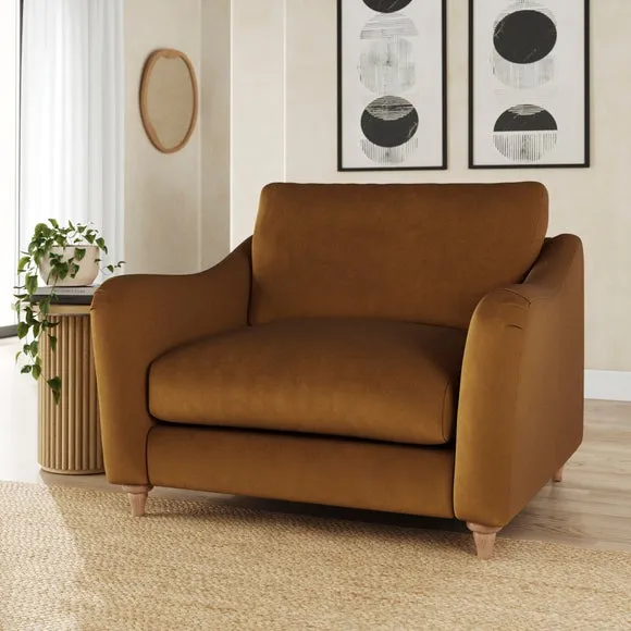 Hattie Matte Plush Velvet Snuggle Sofa 1