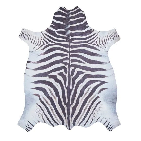 Faux Zebra Print Rug 3