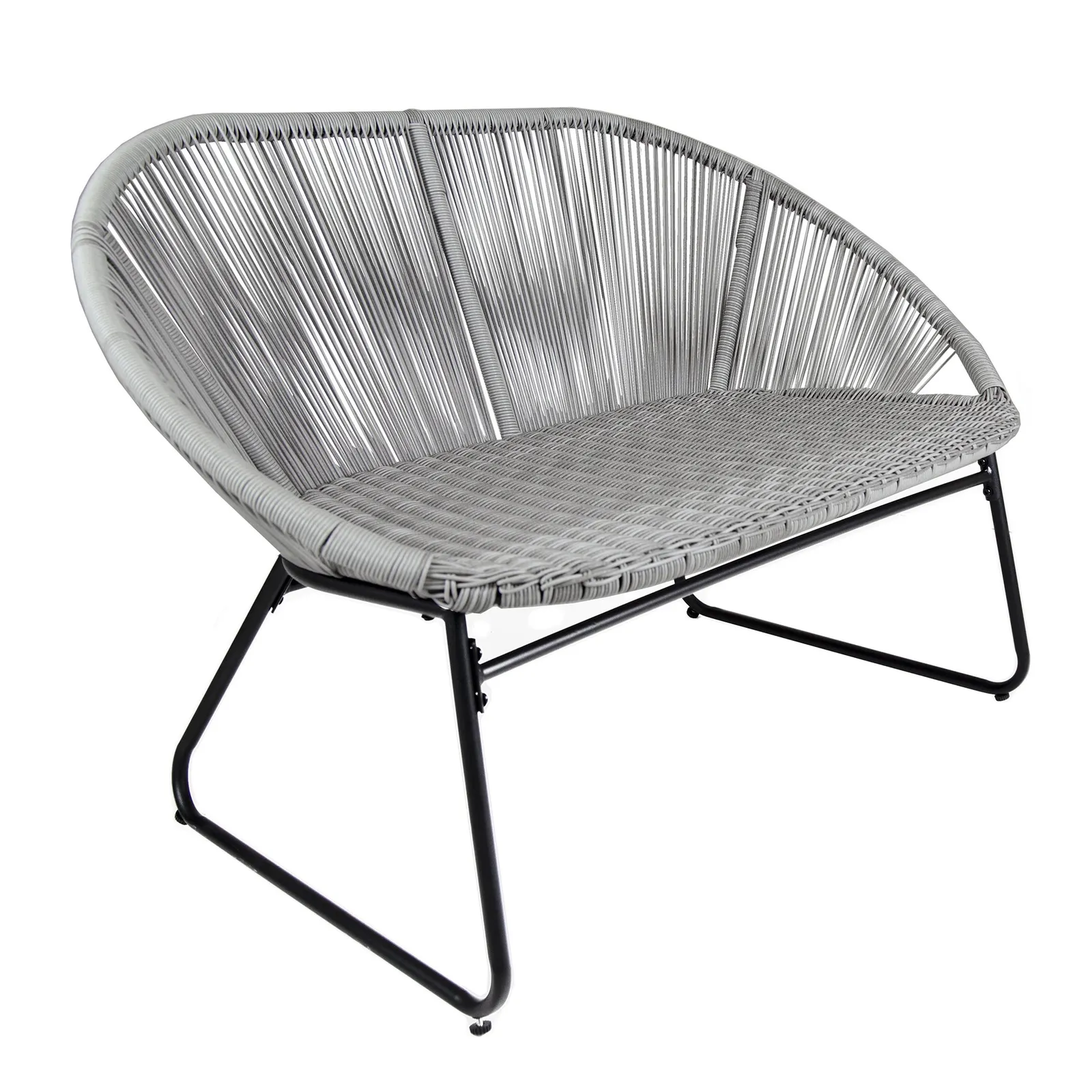 Bali 2 Seater Grey Bench Grey