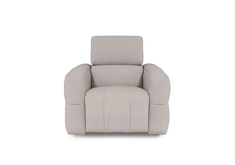Cube Fabric Power Recliner Chair with Power Headrest - Lead Grey