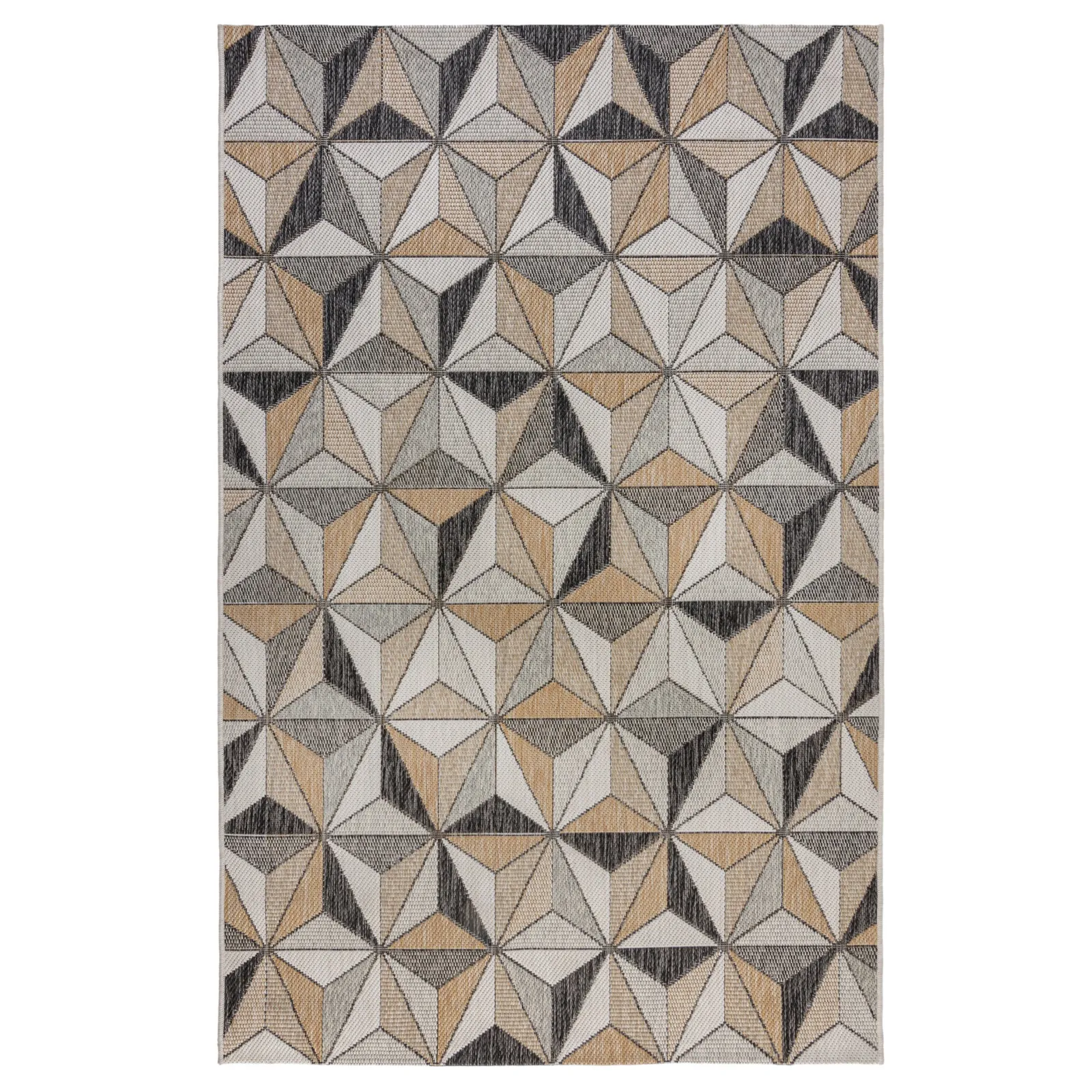 Charm Indoor Outdoor Rug Grey, Brown and White