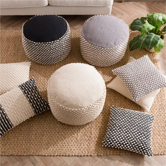 Jersey Bobble Banded Rectangle Cushion 5