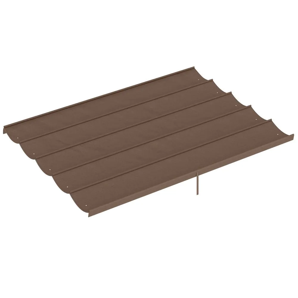 OUTSUNNY 3.5x2.6 m Pergola Cover Replacement for 4x3 m Frame, Brown 2