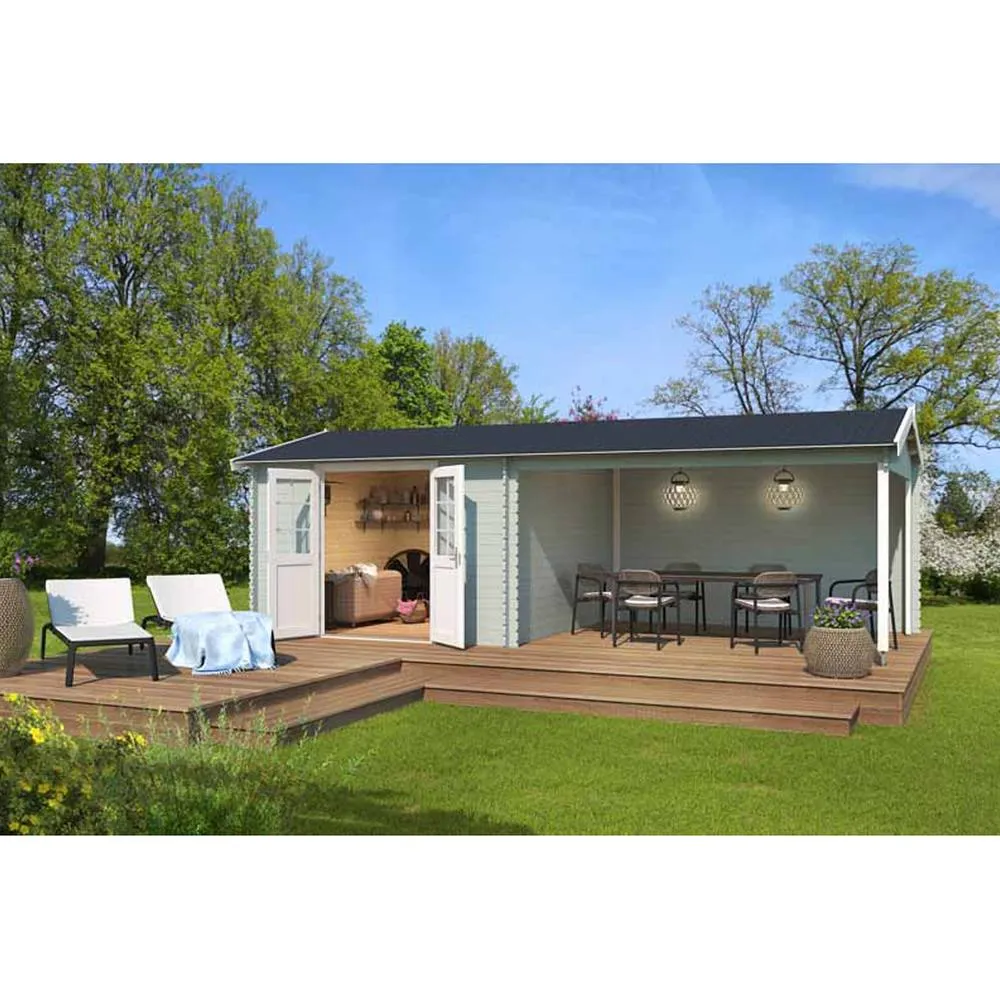 Lasita Maja Ltd Amarillo-Log Cabin, Garden Room, Home Office - L730xW388.8xH250.8 cm in Light Brown 5