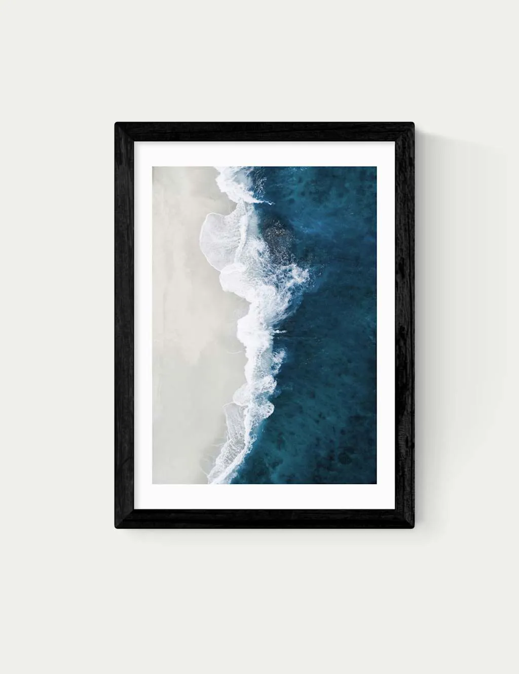 East End Prints Ocean Aerial Framed Art Print Black
