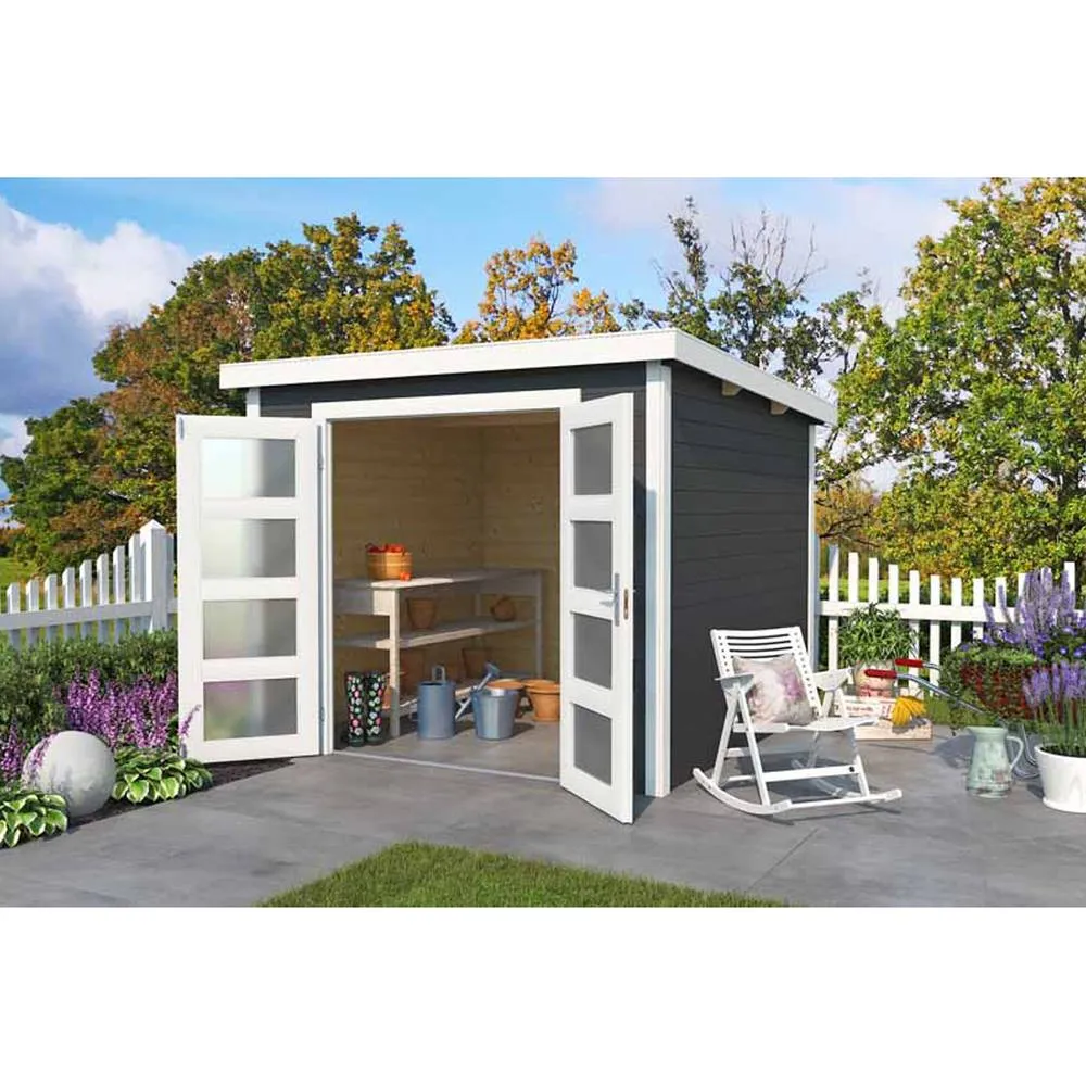 Lasita Maja Ltd Zambezi 5-Log Cabin, Garden Room, Home Office - L270xW324.8xH210.9 cm in Light Green 3