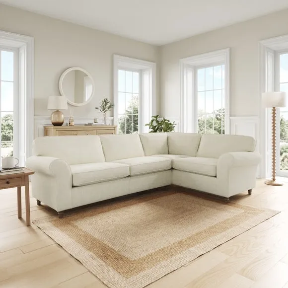 Flori Chunky Chenille Corner Sofa 1