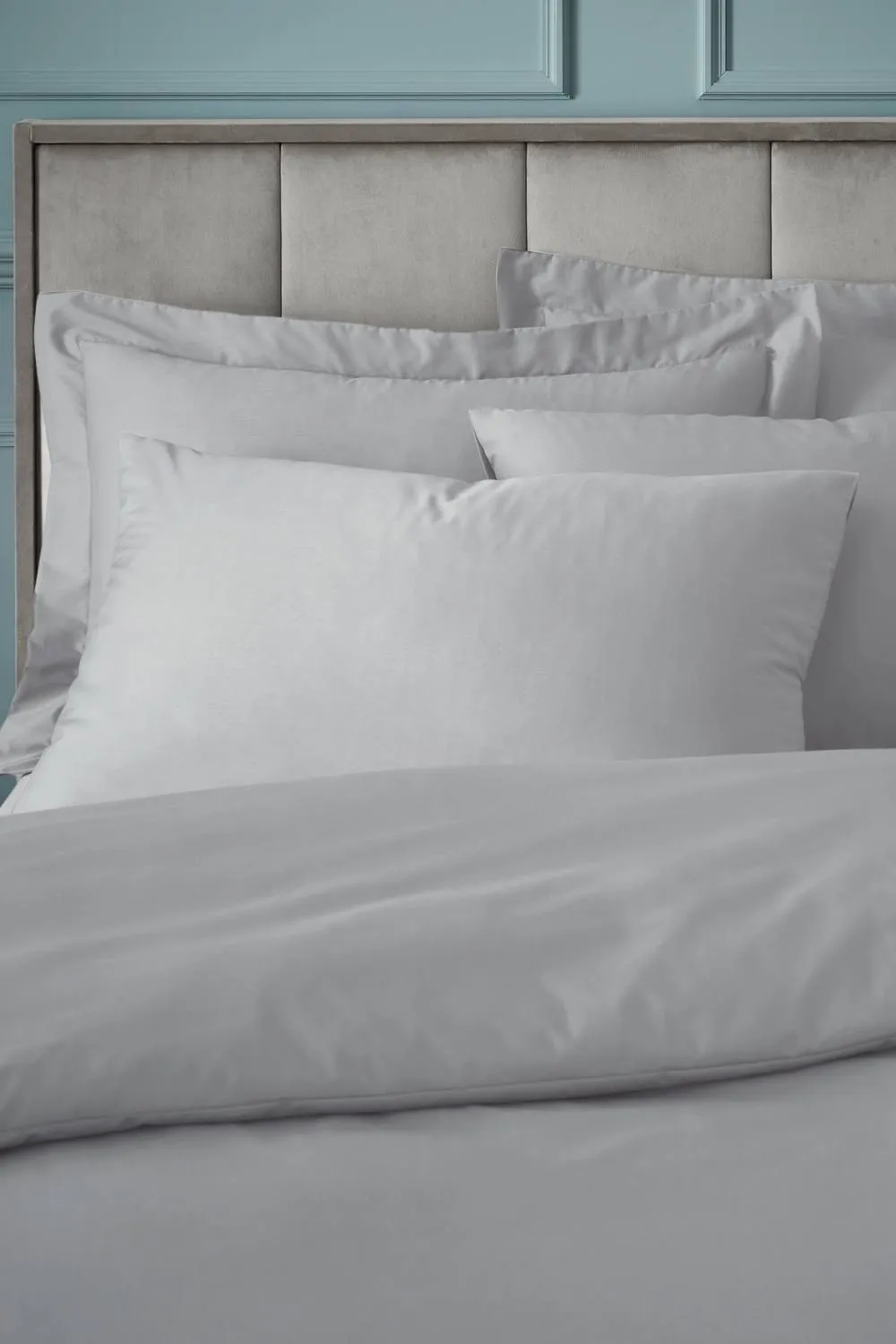 Bianca Egyptian Cotton 180 Thread Count Cotton Duvet Cover Set in Silver 2