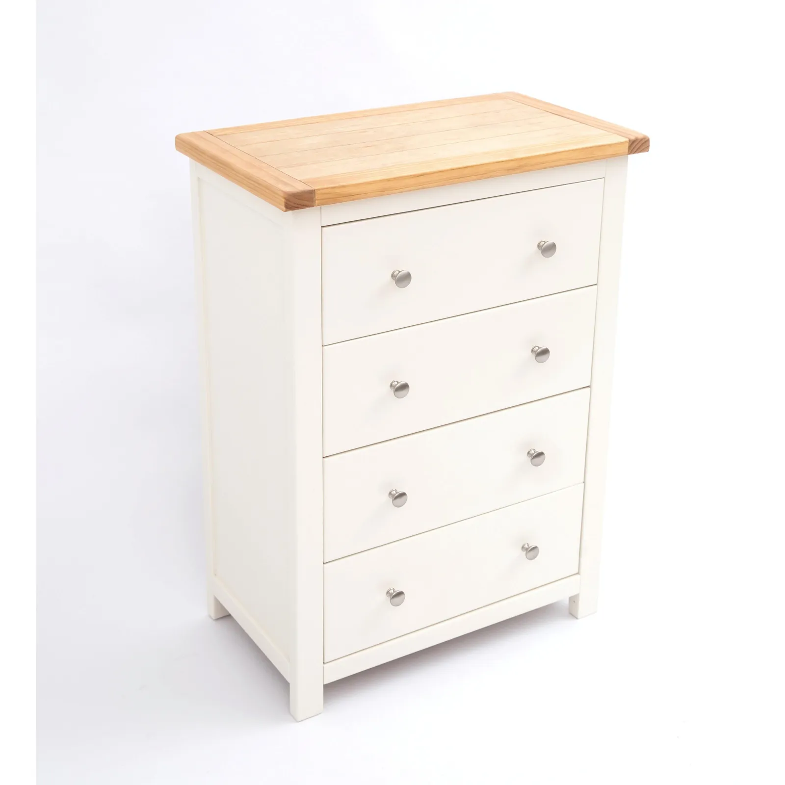 Cabinet Bits Maggiori 4 Drawer Chest of Drawers Chrome Knob in Off-White 3