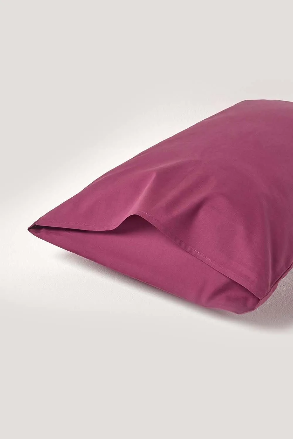 Homescapes Egyptian Cotton Housewife Pillowcase 200 TC, Standard Size in Plum 3