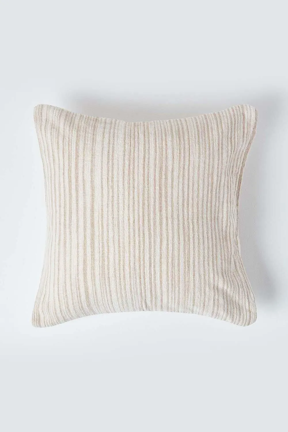 Homescapes Cotton Chenille Tie Dye Cushion Cover in Beige