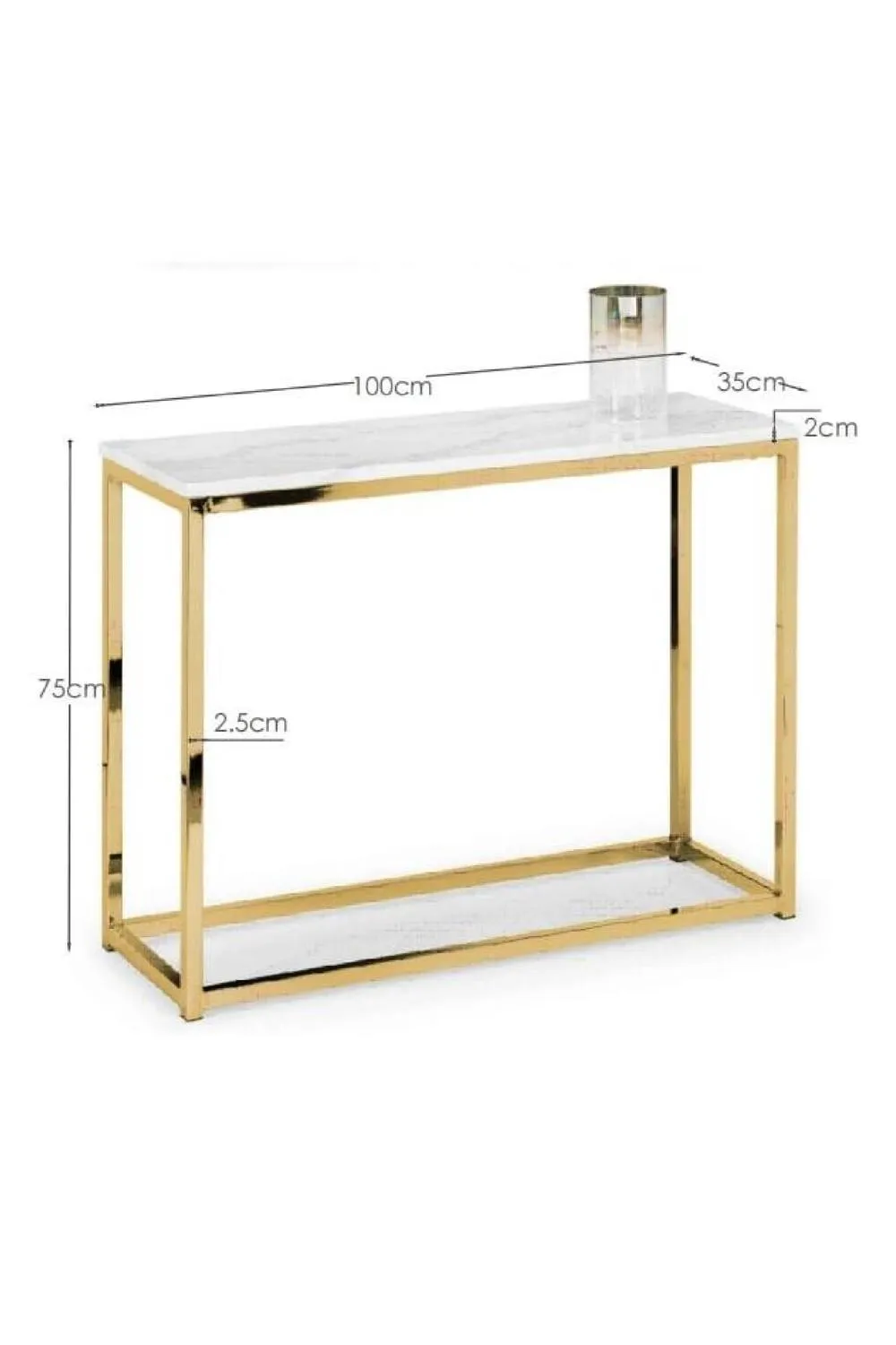 Julian Bowen Scala Console Table in Gold 3