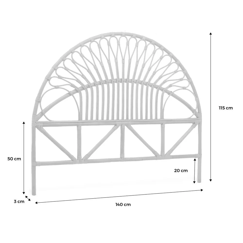sweeek Dark Rattan Headboard in Beige 5