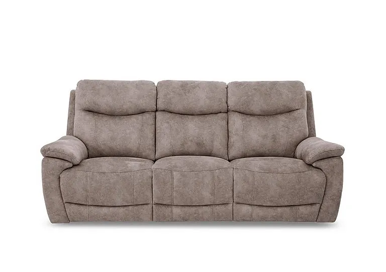 Sloane Fabric 3 Seater 3 Cushion Power Recliner Sofa with Power Headrests - Marble Charcoal Grey - Sofas and Armchairs