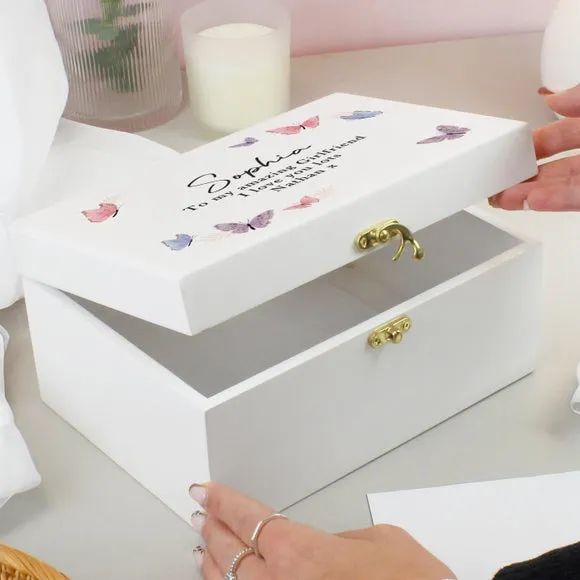 Personalised Butterfly Wooden Keepsake Box 2