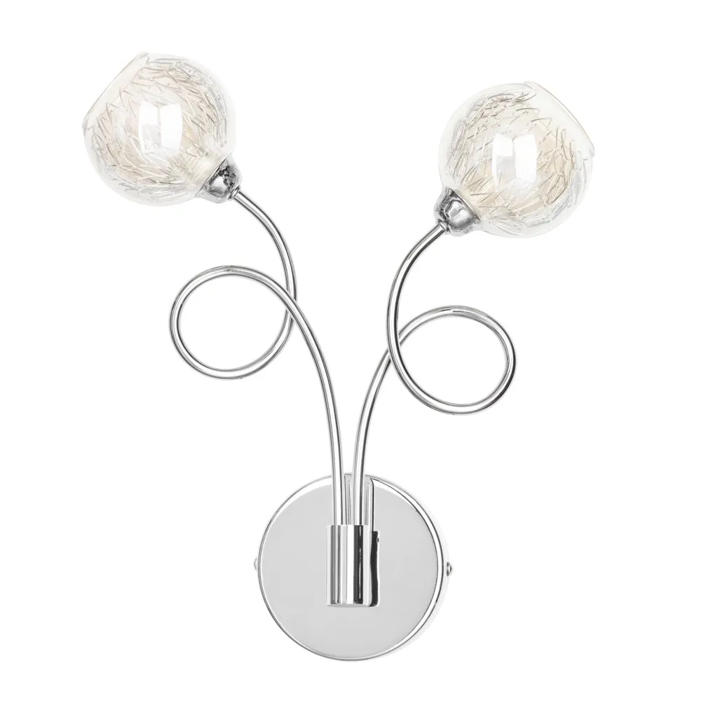 Cooper Wall Light, Chrome & Champagne