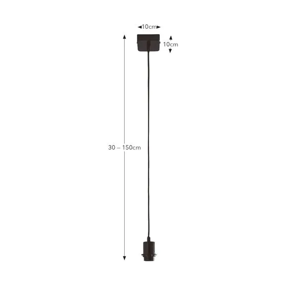 Roe Square Plate Adjustable Flex Ceiling Light Cable 4