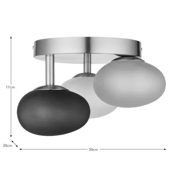 Pebble 3 Light Flush Ceiling Light 6
