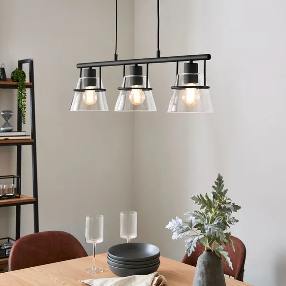 Valdez Industrial 3 Light Diner Ceiling Light