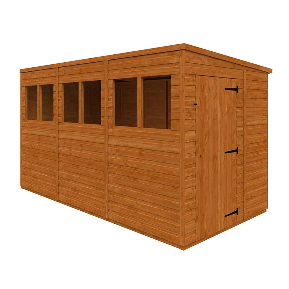 Buttercup Farm 12x6 Flex Pent 12mm Flex - L353.8 x W175 x H203 cm - Burnt Orange