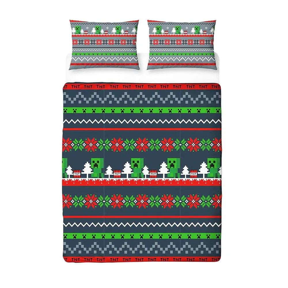 Minecraft Christmas Reversible Duvet Set