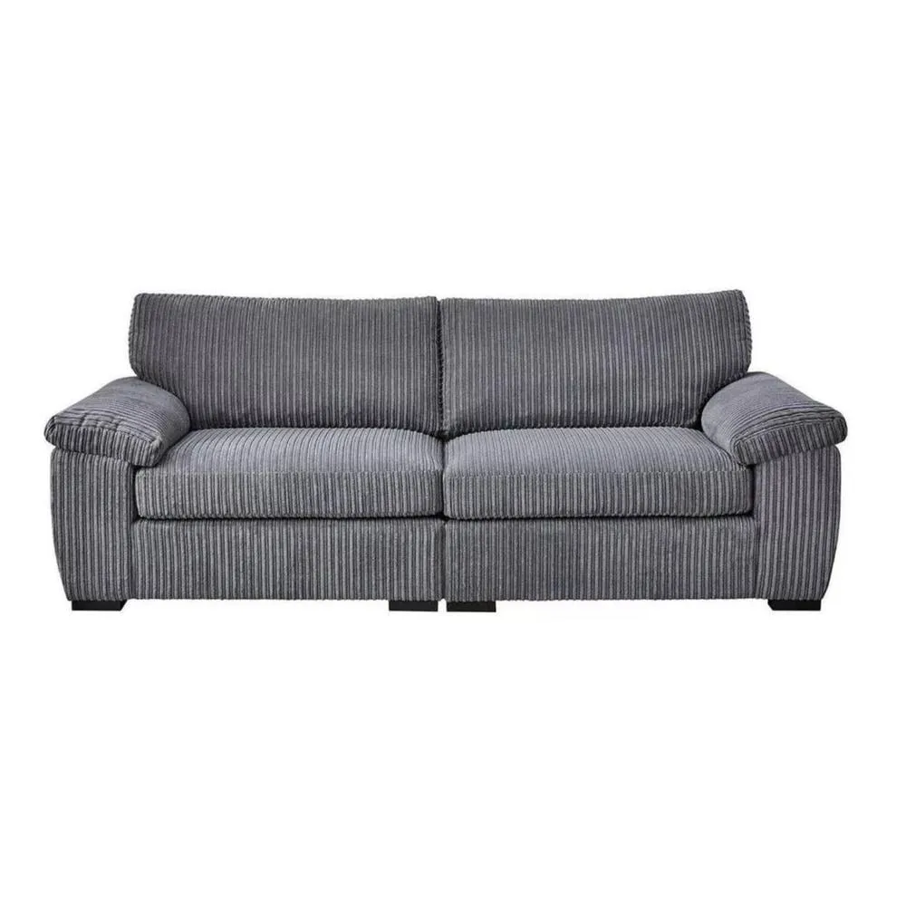 Bliss Furniture Amalfi 3 Seater Split Sofa Soft Fabric in Grey