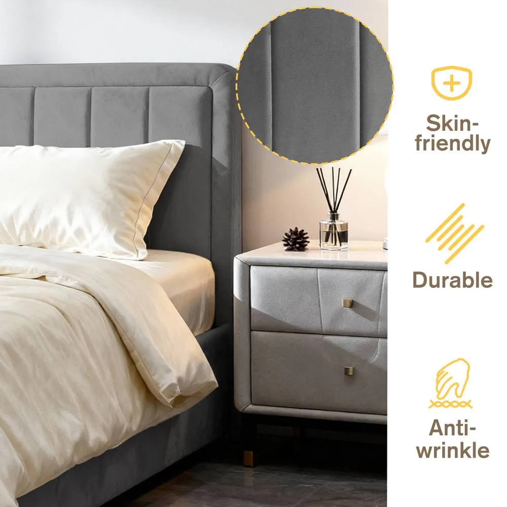 Comfy Living Ltd Brushed Velvet Ottoman Bedframe in Dark Grey 6