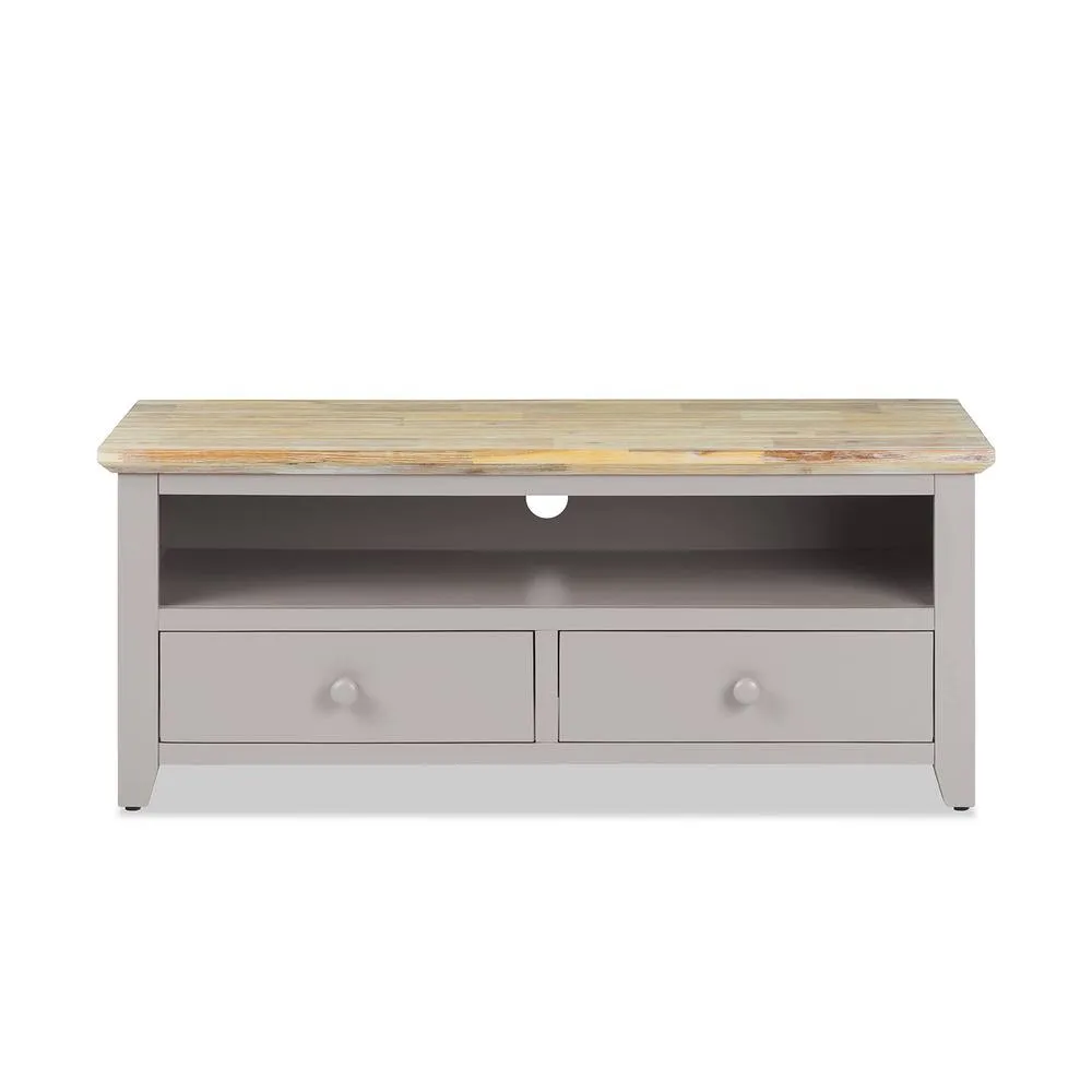 Statement Furniture Florence TV Stand With 2 Drawers & Shelf in Taupe