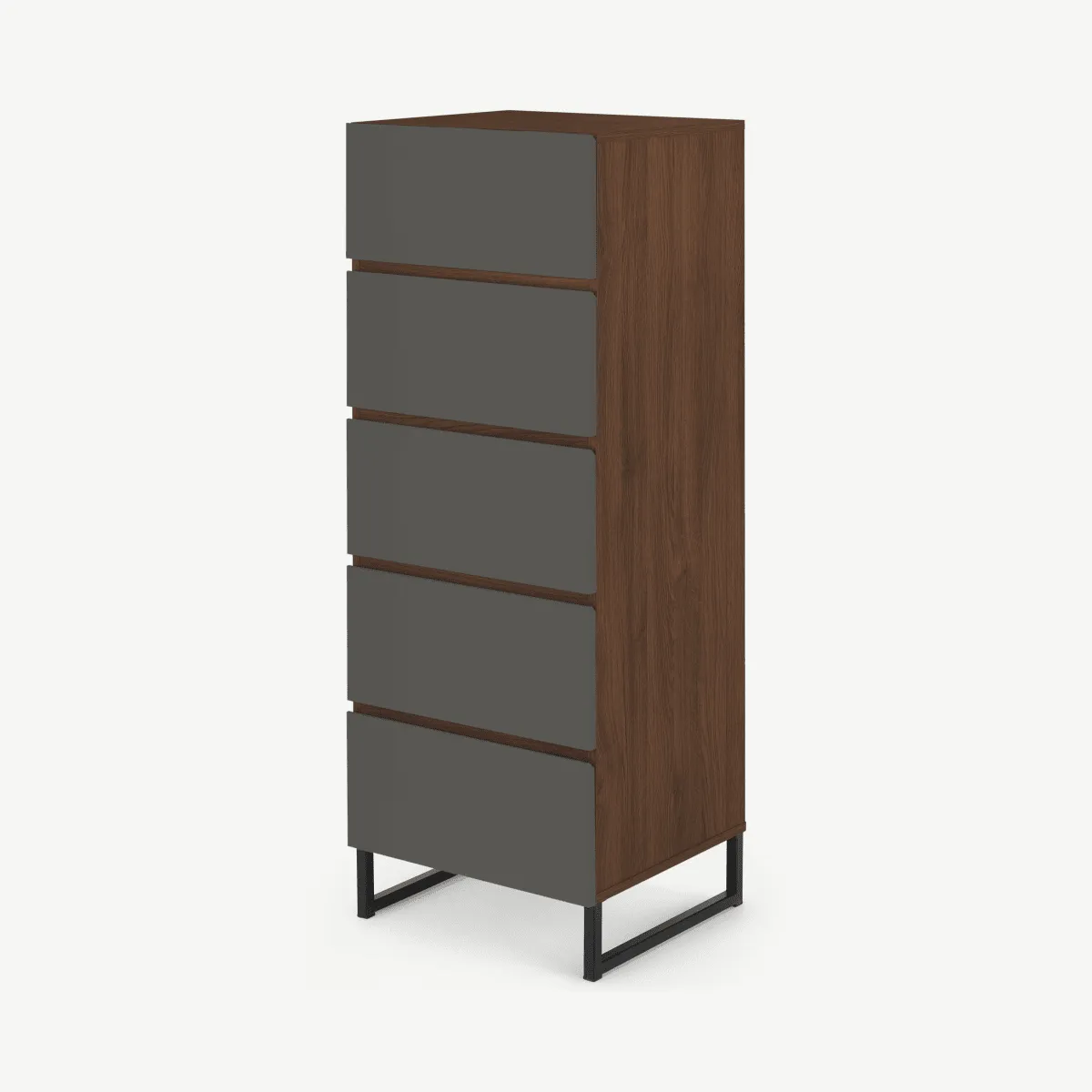 Hopkins Tallboy, Grey & Walnut Effect