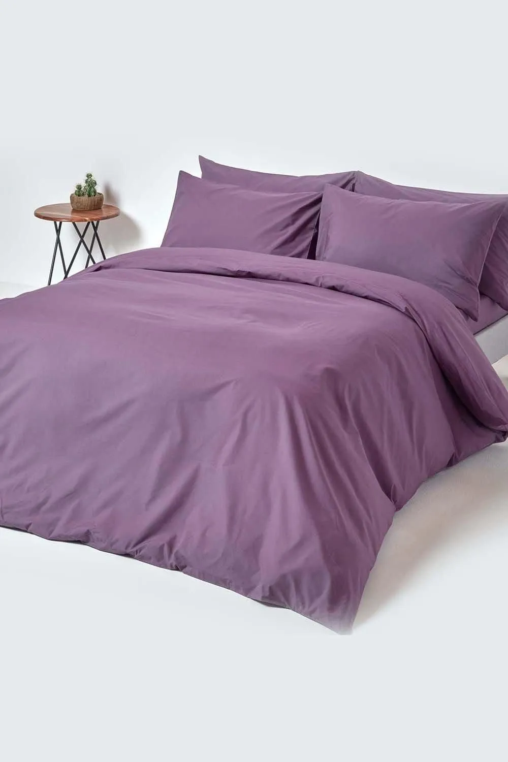 Homescapes Egyptian Cotton Fitted Sheet 12 inch 200 Thread Count in Grape 4