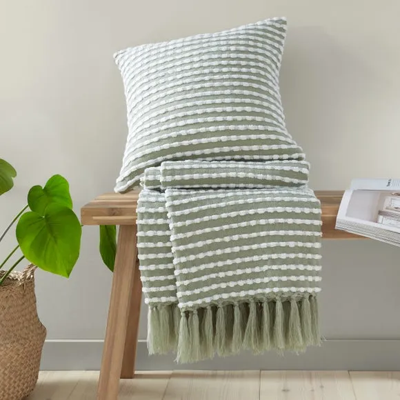 Catherine Lansfield Stab Stitch Throw Blanket 125cm x 150cm 5