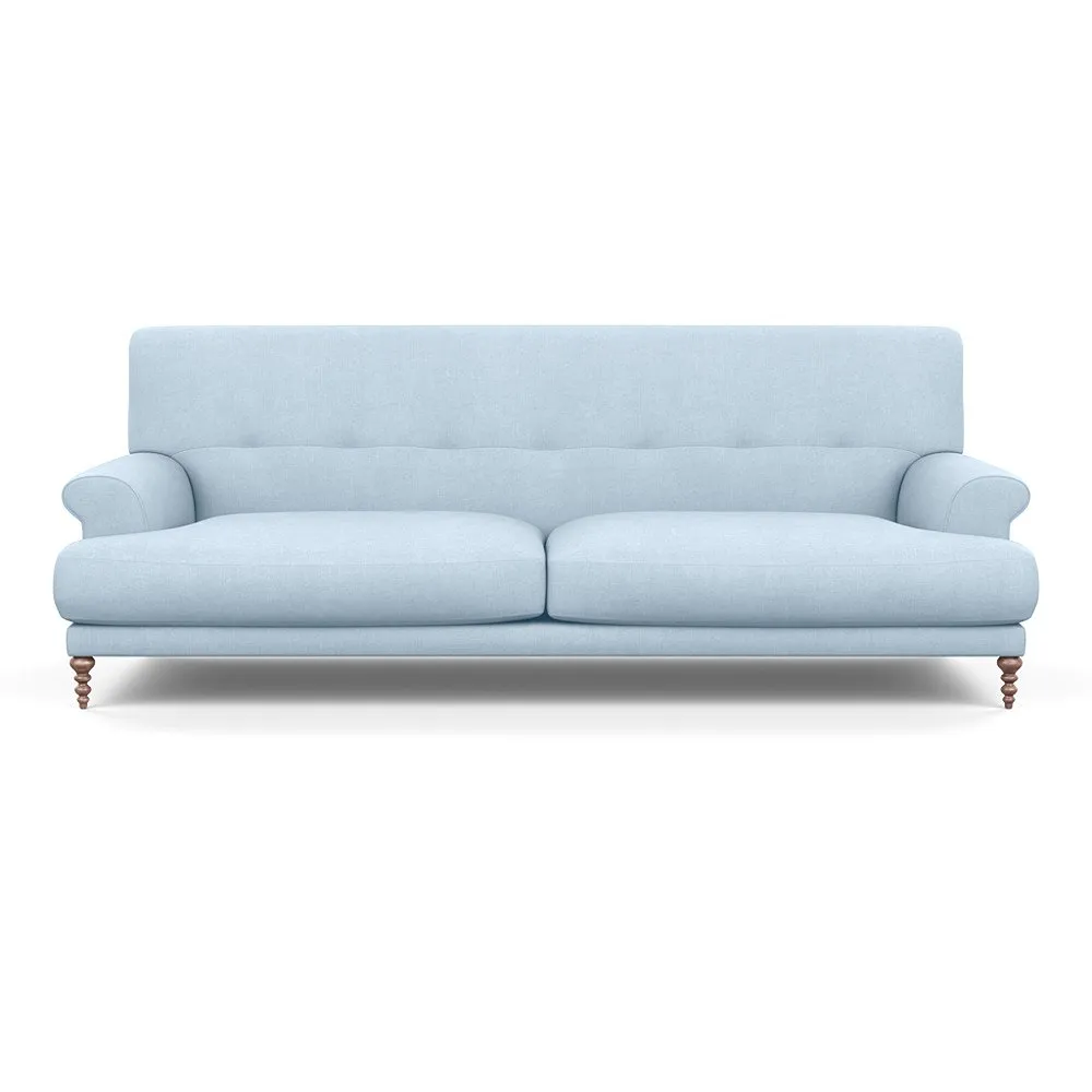 Scp Oscar 3 Seater Informal Sofa Capelo Linen-Cotton Sea Shanty Walnut Feet 1