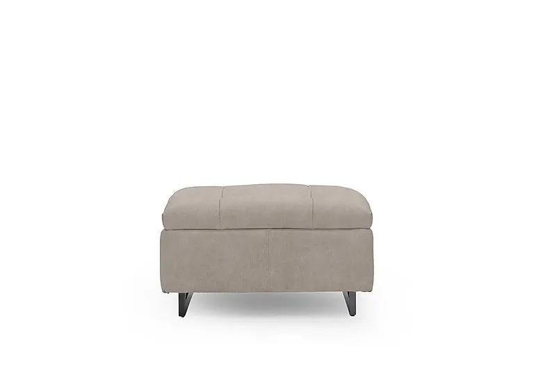 Gisella Fabric Large Footstool - Dexter Ivory