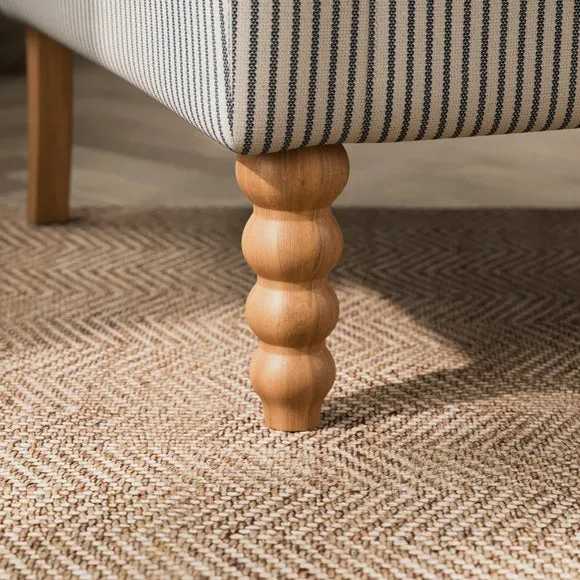 Enya Tiny Stripe Scroll Armchair 5