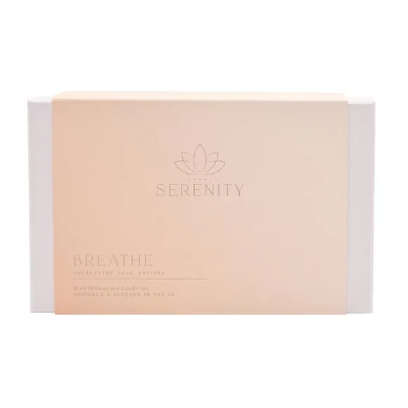 Serenity Breathe Eucalyptus Sage & Vetiver Candle & Diffuser Gift Set 6