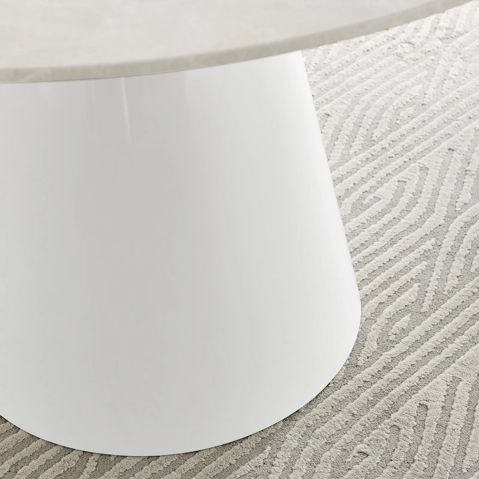 FurnitureboxUK Palma 120cm 6-Seater Round Pedestal Dining Table In Multiple Finishes in Beige 5