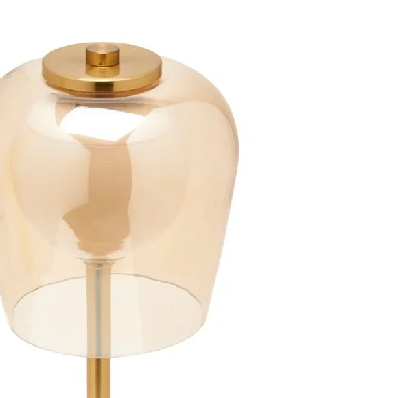 Hestia Glass Shade Rechargeable Colour Changing LED Touch Table Lamp 4