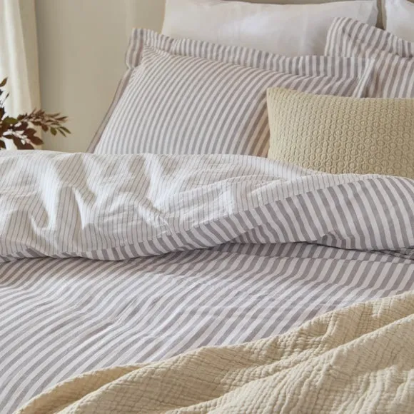 Yard Hebden Reversible 100% Cotton Duvet Cover & Pillowcase Set 2