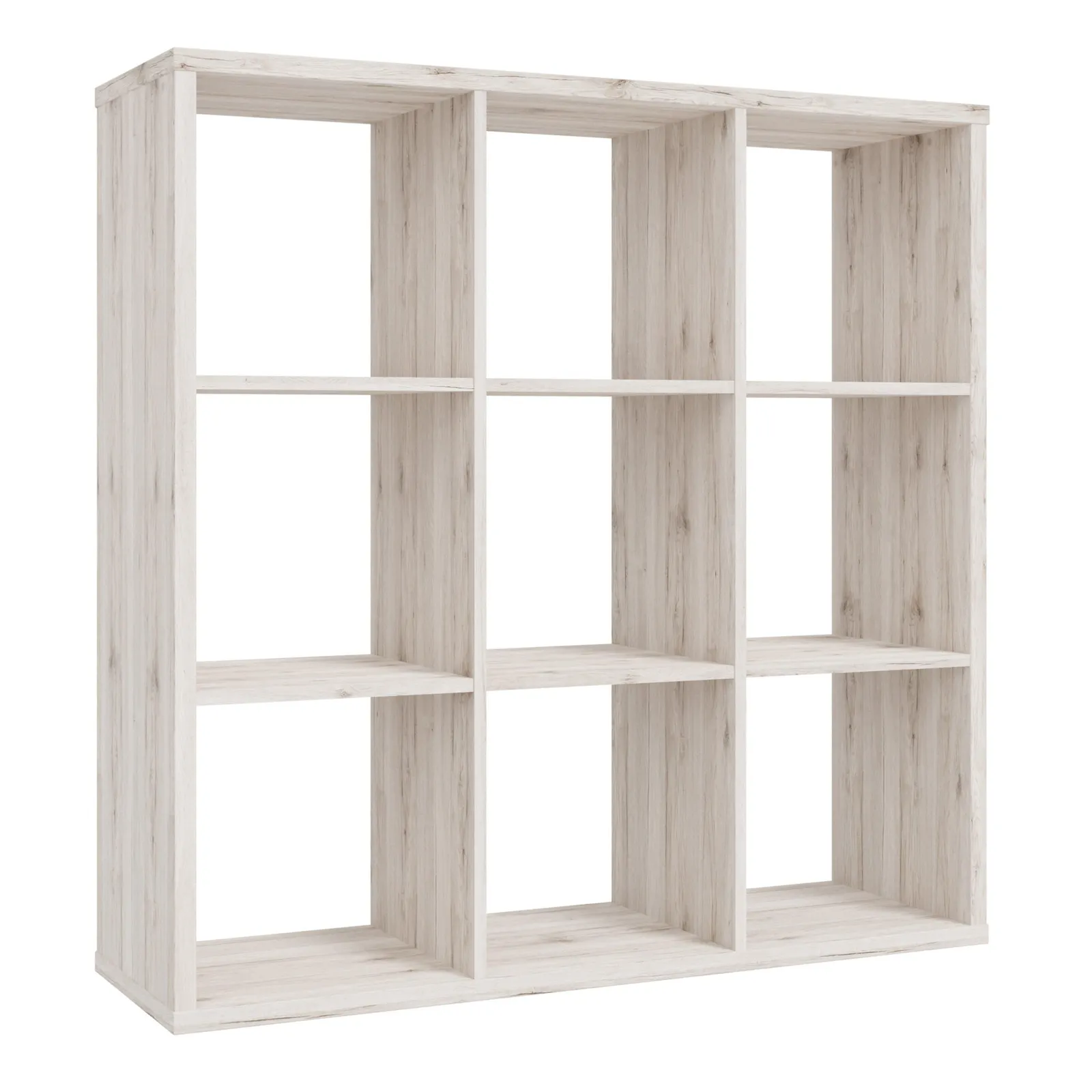 Furniture To Go Mauro 3x3 Storage Unit in Light Oak