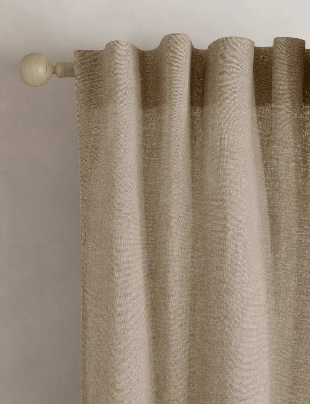 M&S Cotton Linen Blend Sheer Multiway Curtains Ecru