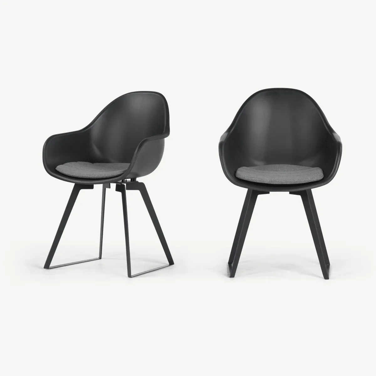 Set of 2 Boone Dining Chairs, Black