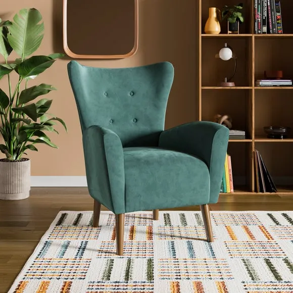 Sven Modern Velvet Wing Chair
