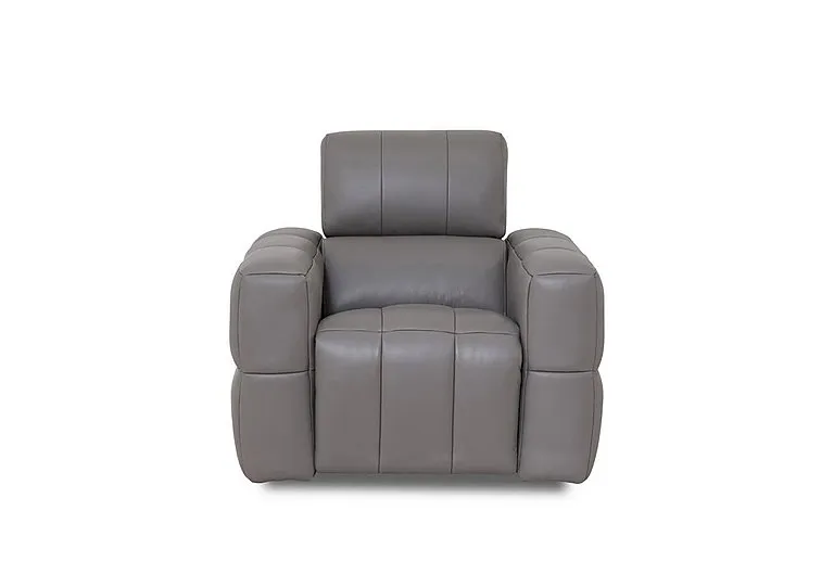 Cube Leather Power Recliner Chair with Power Headrest