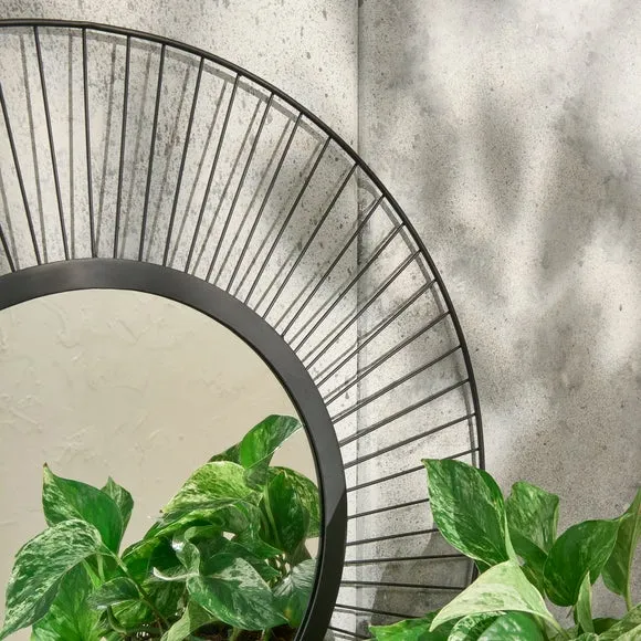 Elements Wire Round Indoor Outdoor Wall Mirror 3