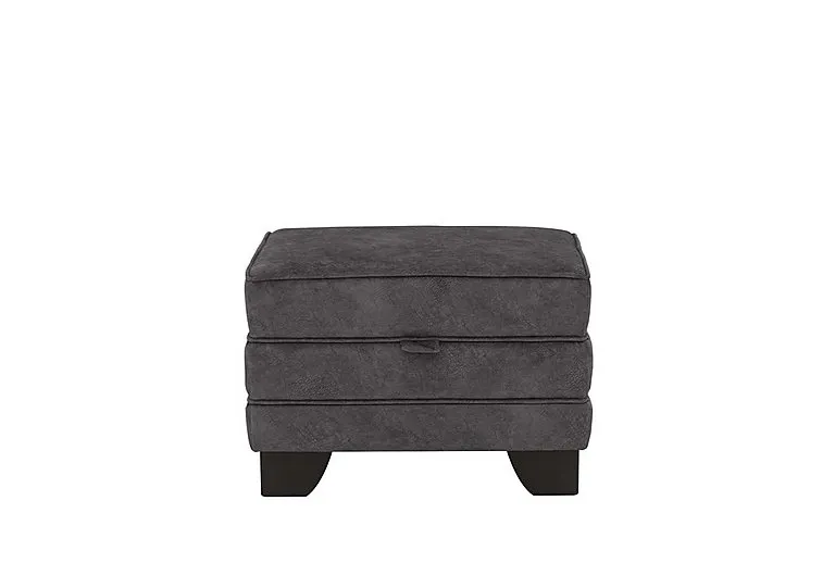 Mariah Small Fabric Storage Footstool - Dapple Moleskin