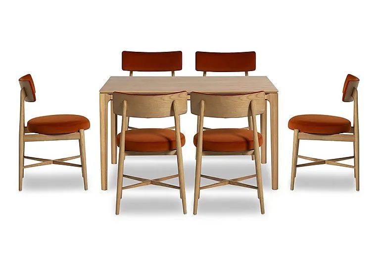 Winchester Rectangular Extending Dining Table 6 Chairs