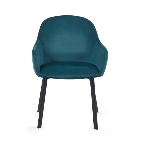 Lima Set Of 2 Dining Chairs, Velvet 4