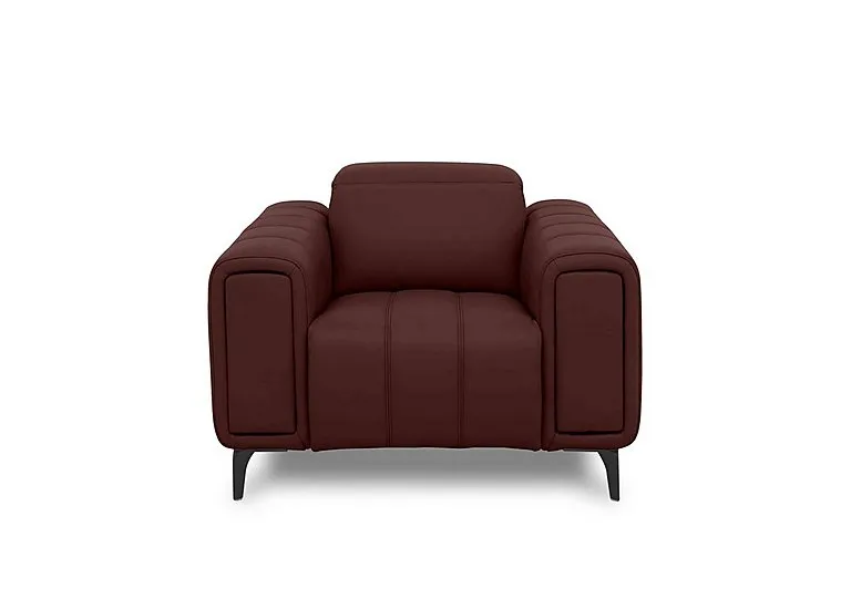 Elphaba Leather Chair with Storage Arms