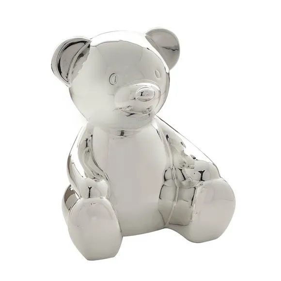 Bambino Silver Plated Teddy Bear Money Box 2