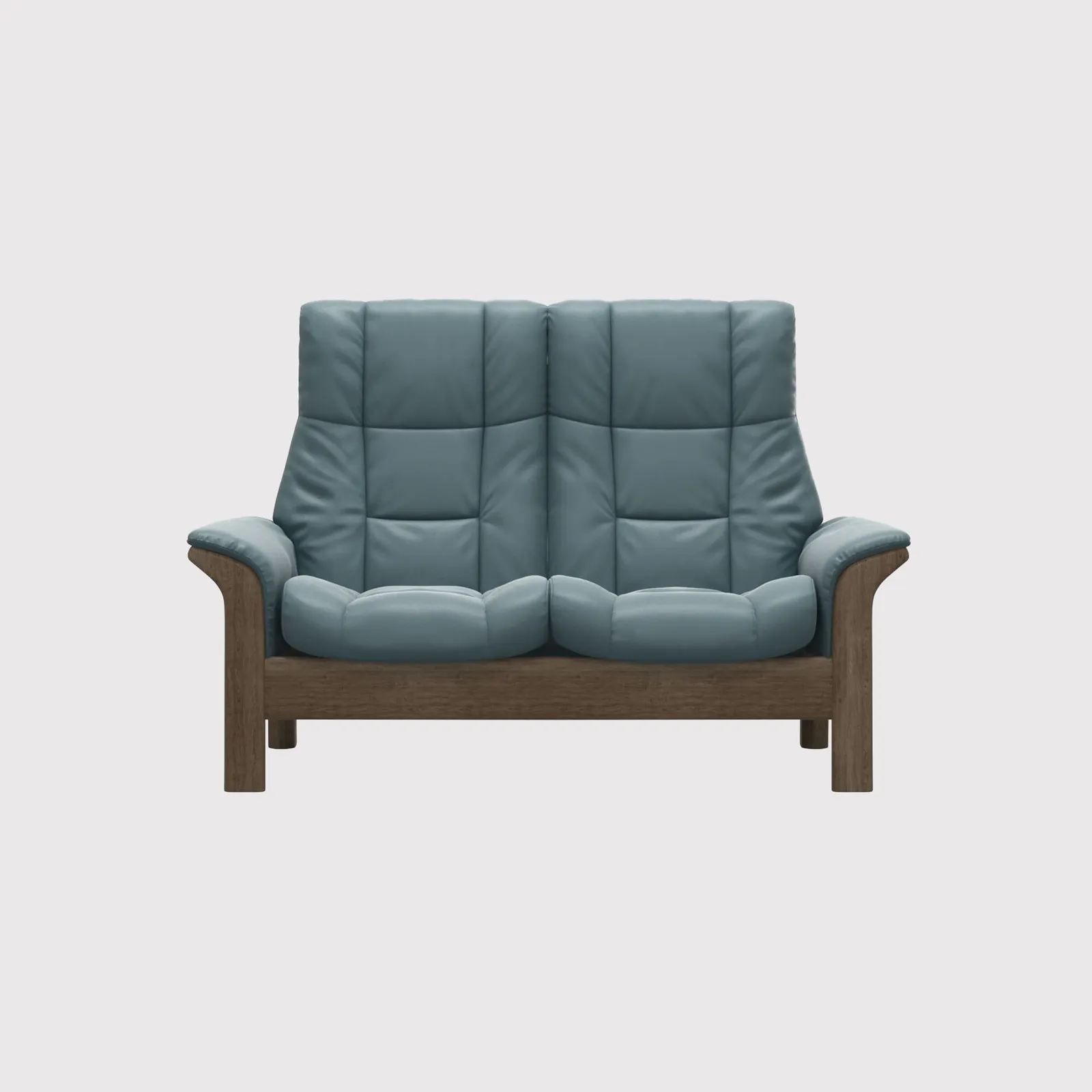 Stressless Windsor 2 Seater Recliner Sofa, Blue Leather | Barker & Stonehouse 1